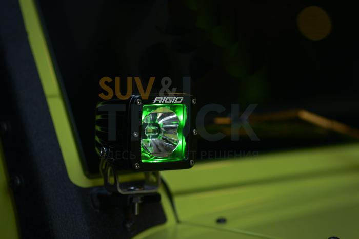 Фары RIGID Radiance Pod (3 светодиода) - зеленая подсветка