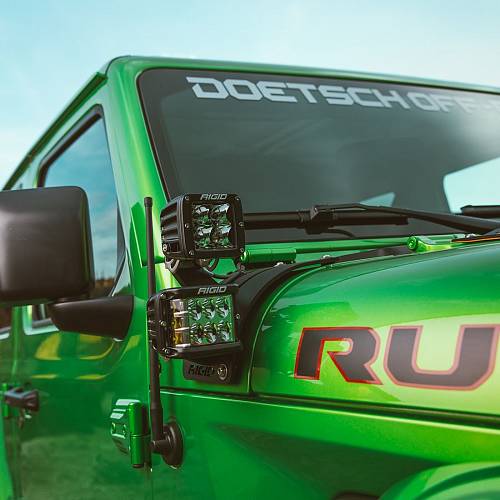 Короткие крепления для фар на обтекатель перед лобовым стеклом для Jeep Wrangler JL 