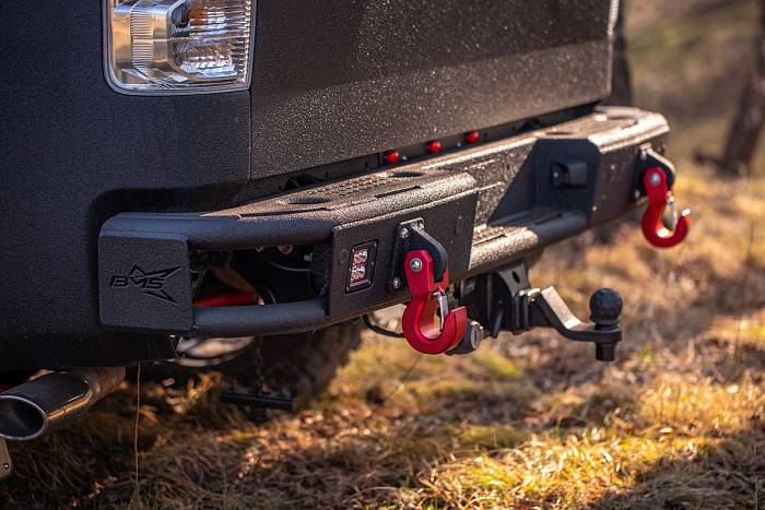 Задний силовой бампер BMS ALFA для Toyota Tundra 2007-13, покрытие Raptor