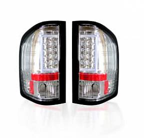 Chevy Silverado 07-13 Single-Wheel & 07-14 Dually & GMC Sierra 07-14 (Dually Only) 2nd GEN Body Style OLED TAIL LIGHTS - Clear Lens