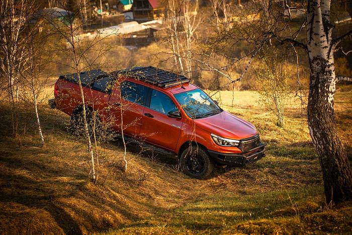 Багажник Raizer-T для Toyota Hilux Revo 2007+, полимерное покрытие