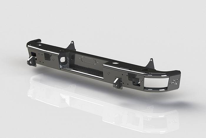 Задний силовой бампер BMS ALFA для Toyota Tundra 2007-13, полимерное покрытие + цинкование 