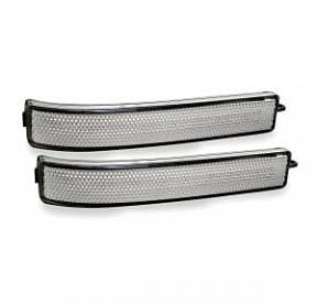 Ford 09-14 F150 & RAPTOR Side Mirror Lenses w/ WHITE LED Running Lights or Turn Signals (2-Piece Set) - Clear Lens