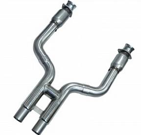 Приемные трубы H-Pipe с High Flow кат. для Mustang V6, 2005-2010, 2.5'' x 2.5''