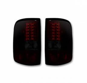 Ford F150 04-08 Straight aka "Style" Side LED TAIL LIGHTS - Dark Red Smoked Lens