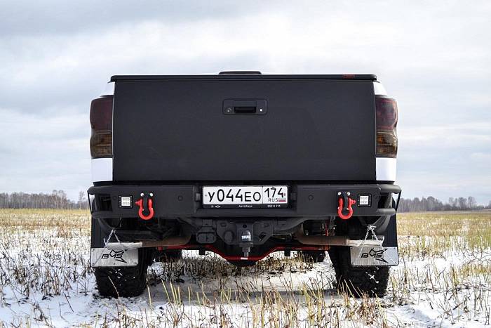 Задний силовой бампер BMS ALFA для Toyota Tundra 2007-13, покрытие Raptor