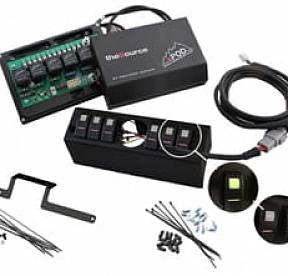 JK Switch Panel 6 Switch W/2-1/16 Inch Diameter Empty Gauge Hole 09-17 Wrangler JK Green sPOD