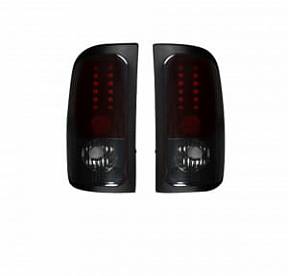 Dodge 94-01 RAM 1500 & 94-02 RAM 2500/3500 LED TAIL LIGHTS - Dark Red Smoked Lens
