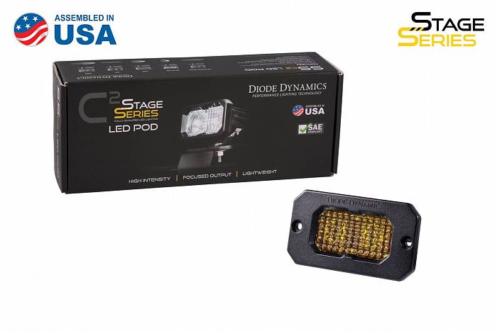 Врезной желтый LED-модуль SS2 Sport с янтарной подсветкой, комбинированный свет