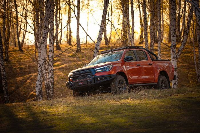 Багажник Raizer-T для Toyota Hilux Revo 2007+, полимерное покрытие