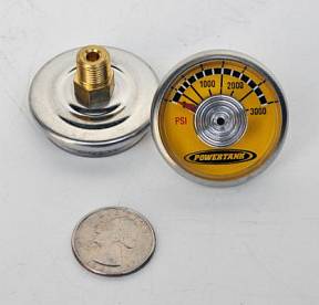 Плоский спиральный манометр с 0-3000 PSI