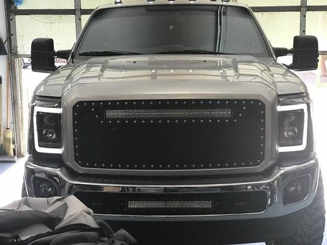 Фары головного света для Ford Superduty F250|F350|F450|F550 2011-16 - Smoked / Black