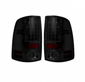 Dodge 09-14 RAM 1500 & 10-14 RAM 2500/3500 LED TAIL LIGHTS (Replaces Factory OEM Halogen Tail Lights) - Smoked Lens