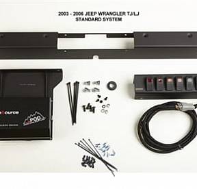 TJ Switch Panel 6 Switch Dual 03-06 Wrangler TJ Red sPOD