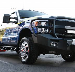 2011-2016 Ford Super Duty F450 - F550 Winch Bumper w/ Full Grill Guard