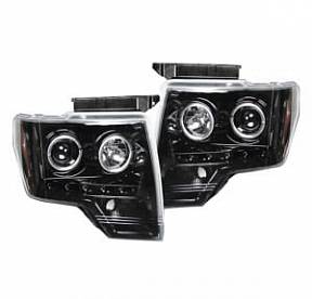 Фары головного света для Ford F150|RAPTOR 09-14 - Smoked / Black