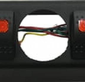 JK Switch Panel 6 Switch W/2-1/16 Inch Diameter Empty Gauge Hole 09-17 Wrangler JK Multi Color sPOD