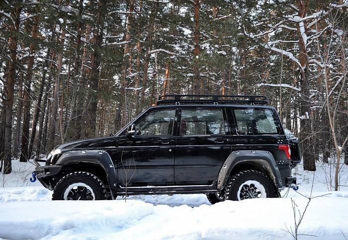 Универсальный экспедиционный багажник BMS Yukon для УАЗ Патриот, кунг Tundra DC, покрытие Raptor