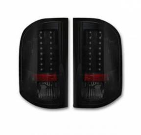 Chevy Silverado 07-13 Single-Wheel & 07-14 Dually & GMC Sierra 07-14 (Dually Only) 2nd GEN Body Style LED TAIL LIGHTS - Smoked Lens