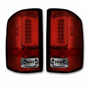 GMC Sierra 16-17 1500/2500/3500 (Only Fits Single Wheel Body Style Trucks with Factory OEM LED Tail Lights) OLED TAIL LIGHTS - Red Lens