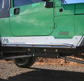 Защита порогов для Jeep LJ  2004-2006 (без труб) Bare