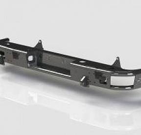 Задний силовой бампер BMS ALFA для Toyota Tundra 2007-13, покрытие Raptor + цинкование 