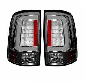 Dodge 09-14 RAM 1500 & 10-14 RAM 2500/3500 OLED TAIL LIGHTS (Replaces Factory OEM Halogen Tail Lights) - Clear Lens