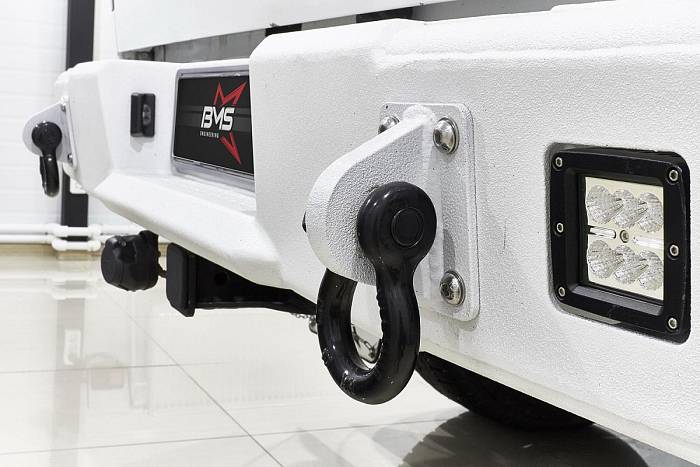 Задний силовой бампер BMS ALFA для Dodge Ram 2009-18, покрытие Raptor