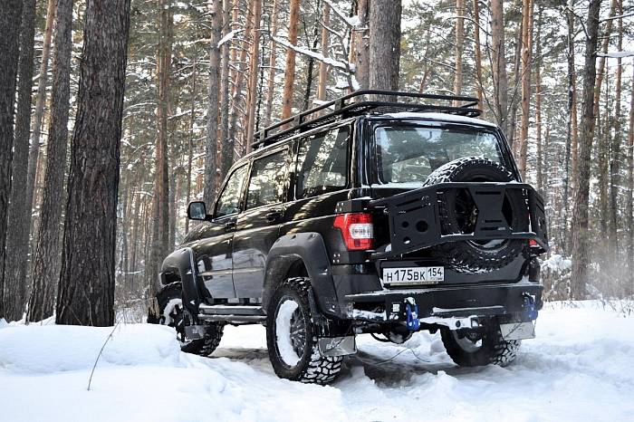 Универсальный экспедиционный багажник BMS для УАЗ Патриот, кунг Tundra DC, покрытие Line-X