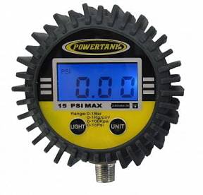 Цифровой высокоточный манометр ø 2.5", 0-15 PSI