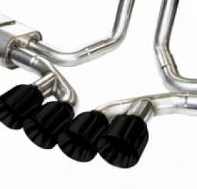 Система Axle Back для Corvette C5, 1997-2004,  3" x 3", черные насадки