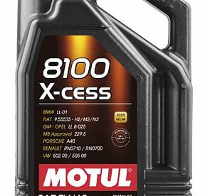 4 л MOTUL 8100 X-CESS 5W-40 для бензиновых и дизельных двигателей