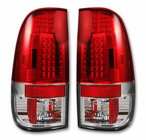 Ford Superduty F250HD/350/450/550 99-07 & F150 97-03 Straight aka "Style" Side LED Tail Lights - Red Lens