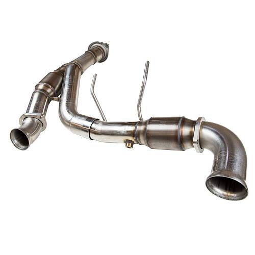 Y-Pipe для Ford F150 Coyote 5.0L 4V 3, с High Flow кат., 3" x OEM