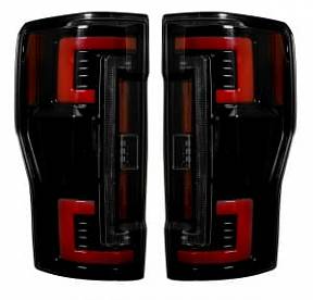 Ford Superduty F250/350/450/550 17-18 (Replaces OEM Halogen Style Tail Lights) OLED TAIL LIGHTS - Smoked Lens