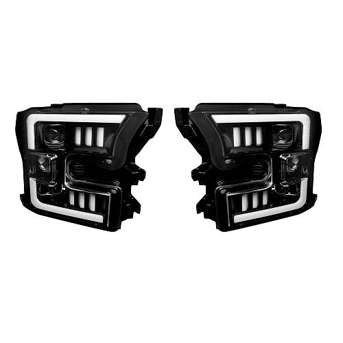 Фары головного света для Ford F150 15-17 - Smoked / Black