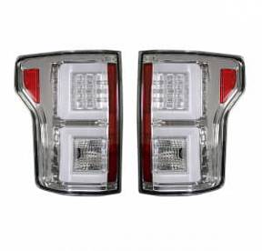 Ford F150 15-17 (Replaces OEM Halogen Style Tail Lights) LED TAIL LIGHTS - Clear Lens