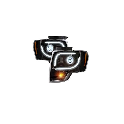  Фары головного света для Ford F150|RAPTOR 2009-14  - Smoked / Black