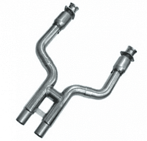 Приемная труба H-Pipe с кат. для Mustang GT 5.0L 4V, 2011-2014, 3'' x 2.75''