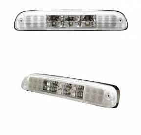 Ford 99-16 Superduty F250HD/350/450/550 & 95-03 Ranger & Ford Explorer Sport Trac 01-05 - Red LED 3rd Brake Light Kit w/ White LED Cargo Lights - Clear Lens