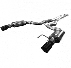 Выхлопная система для Mustang GT 5.0L, OEM x 3'', X-Pipe, черные насадки