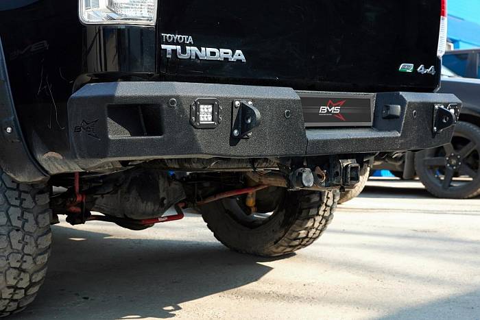 Задний силовой бампер BMS PRO-Line для Toyota Tundra 2007-13, полимерное покрытие + цинкование