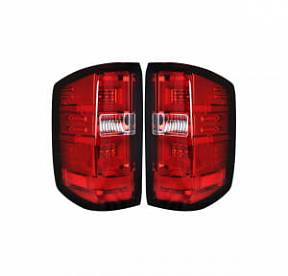 GMC Sierra 14-17 1500/2500/3500 (Only Fits 3rd GEN Single-Wheel GMC Sierra with Factory OEM Halogen Tail Lights) OLED TAIL LIGHTS - Red Lens
