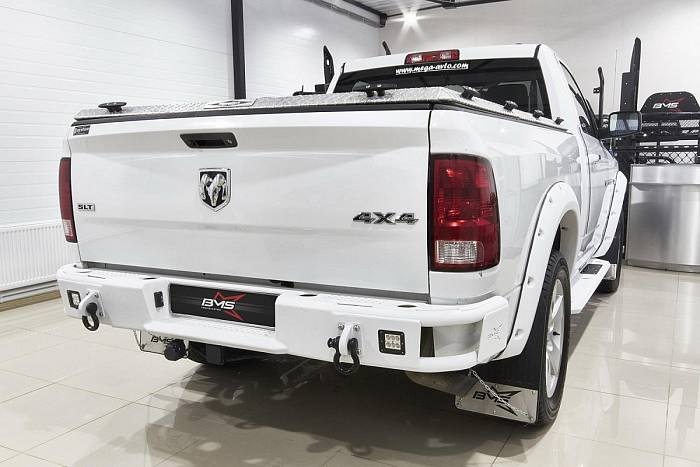 Задний силовой бампер BMS ALFA для Dodge Ram 2009-18, покрытие Raptor