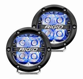Фары RIGID 360 Серия 4″ Дальний свет - синяя подсветка