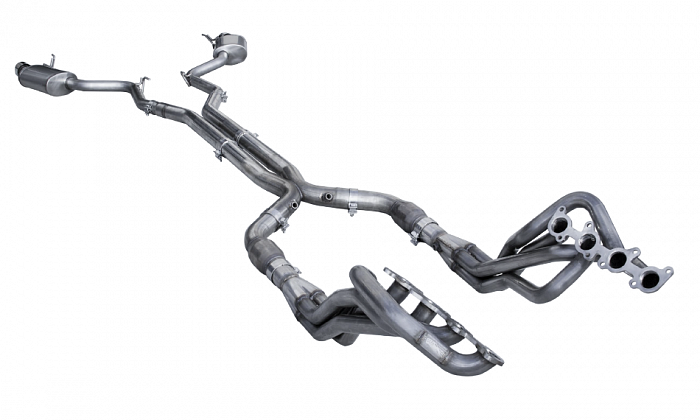 Выхлопная система 1-3/4"×3'' с катализаторами для Ford Mustang 5.0L Coyote 2015-17