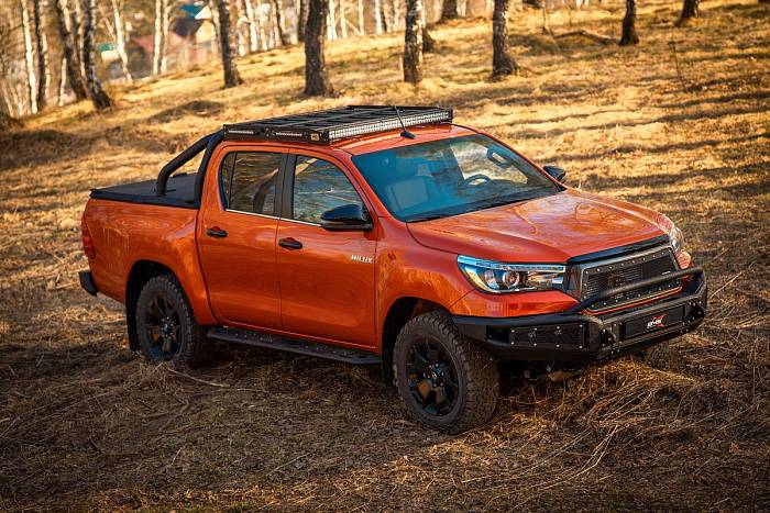 Багажник Raizer-T для Toyota Hilux Revo 2007+, покрытие Line-X