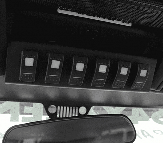 JK Switch Panel 6 Switch Dual 09-17 Wrangler JK Green sPOD