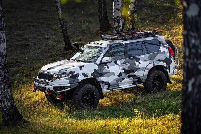 Универсальный экспедиционный багажник BMS Yukon для Toyota Prado, кунг Tundra, покрытие Line-X