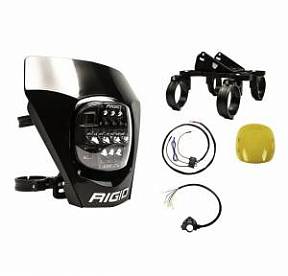 Адаптивная LED-фара Rigid Adapt XE для мотоциклов, черный обтекатель